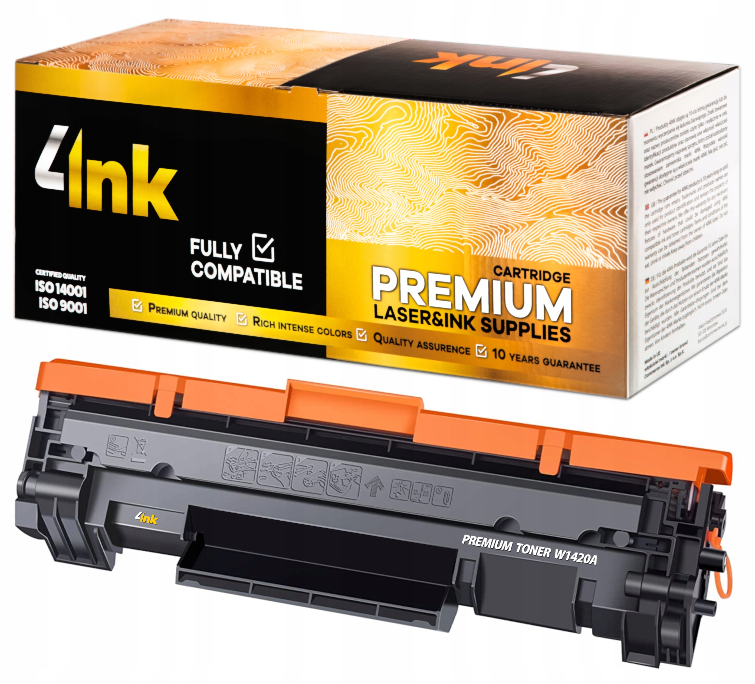 4INK toner pre HP W1420A 142A pre tlačiareň HP M110 MFP M140 čierna (čierna)